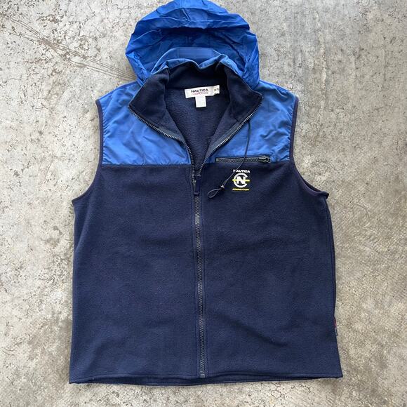 Nautica Other - Vintage Nautica Competition Navy Colorblock Fleece Vest XL